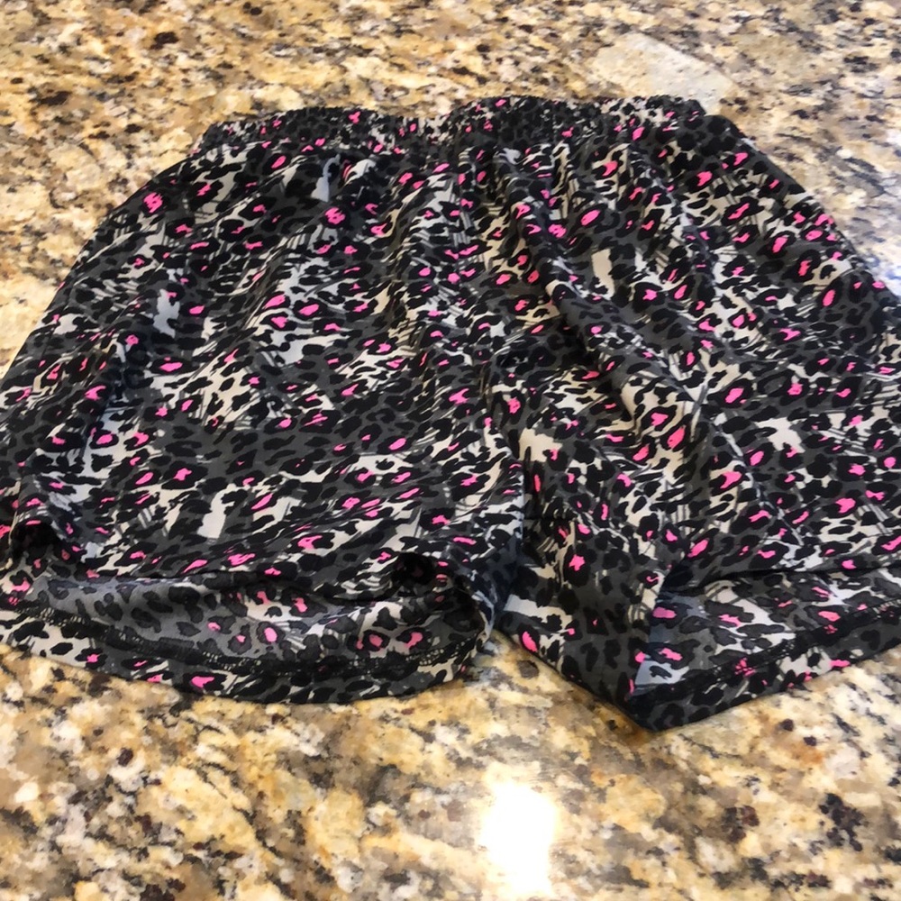 Cheetah Faded Glory Athletic Shorts sz 14 girls